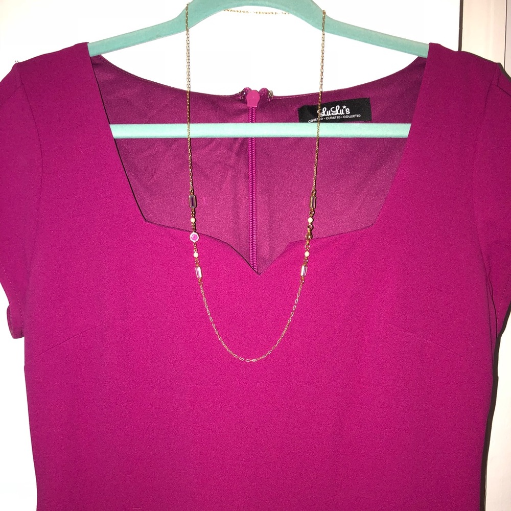 💕 Lulu’s Magenta Midi Dress 💕